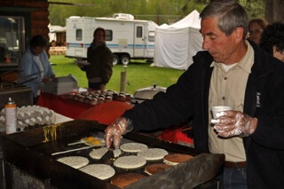 All You Can Eat Breakfast concessions at St Regis Flea Market Montana