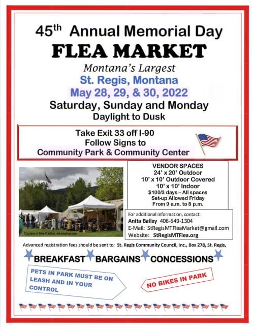 St. Regis Flea Market St Regis Montana Memorial Day Weekend